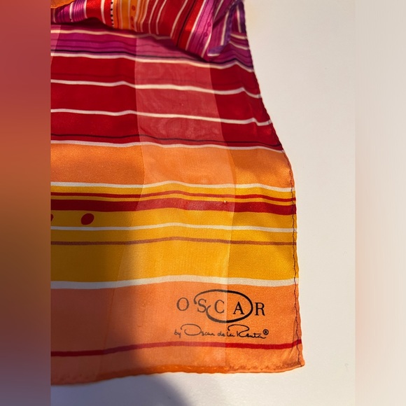 Oscar De La Rene Silk Scarf - Picture 1 of 4
